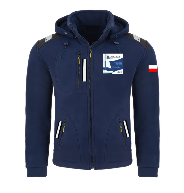 Rejsowy Polar z kapturem Premium — Jacht Klub Politechniki Warszawskiej