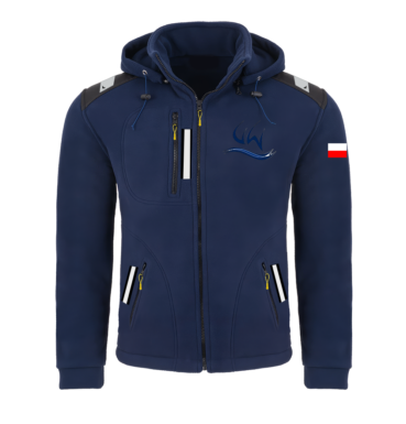 Rejsowy Polar z kapturem Premium — Klub Żeglarski UW