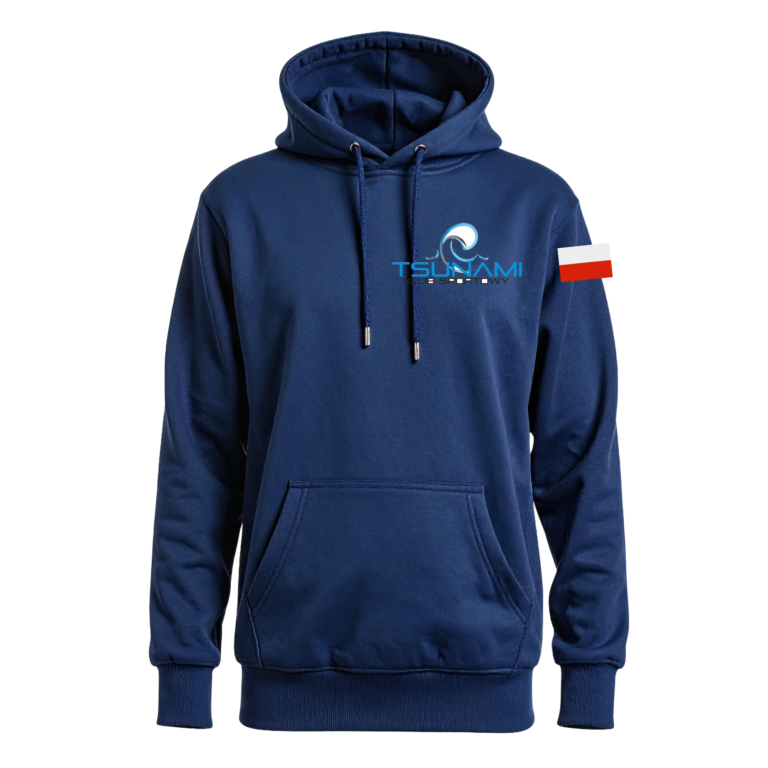 Męska bluza z kapturem — Klub Sportowy Tsunami