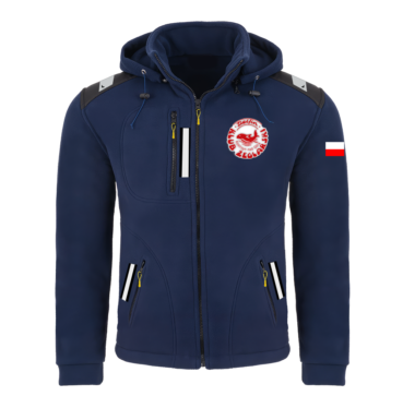 Rejsowy Polar z kapturem Premium — KŻ Delfin Kostrzyn