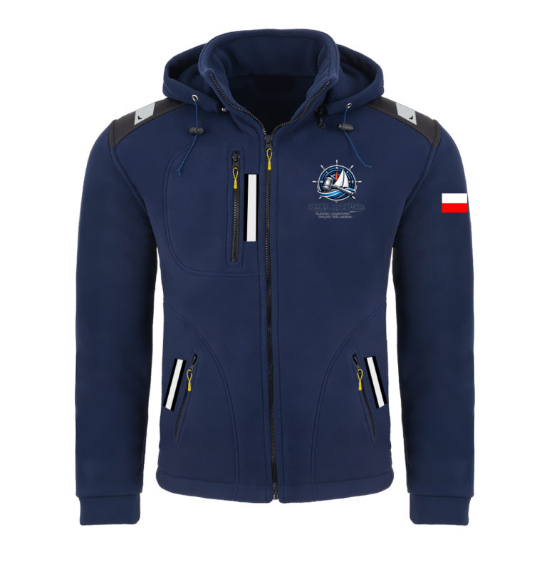 Rejsowy Polar z kapturem Premium — Pilski Okręgowy Związek Żeglarski