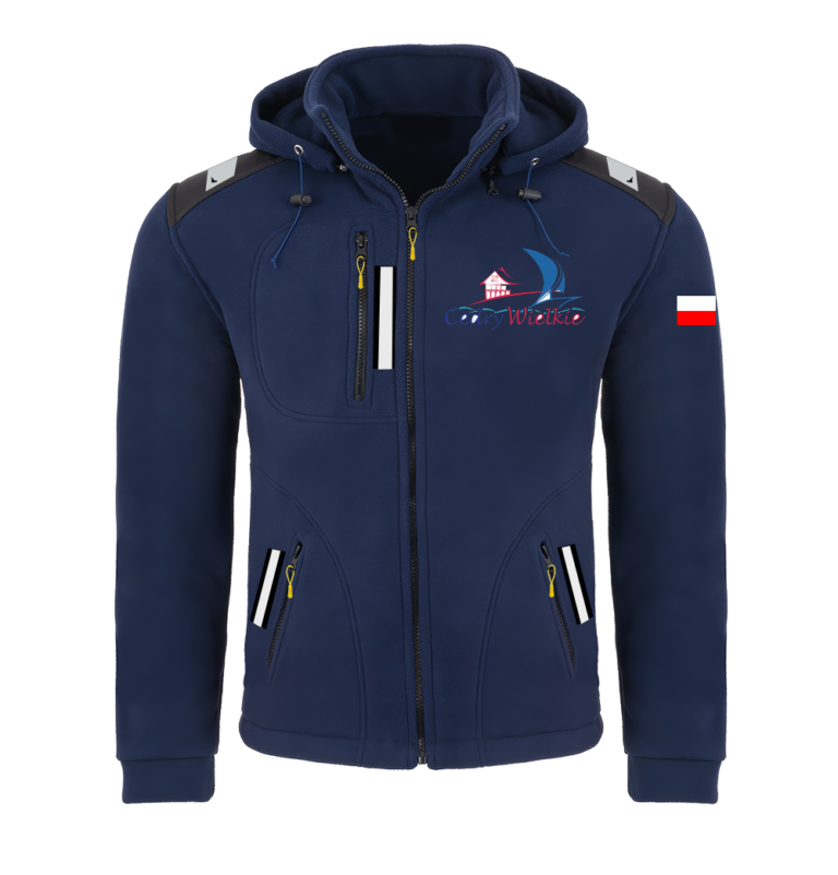 Rejsowy Polar z kapturem Premium — Fundacja Polska Szkoła Żeglarstwa