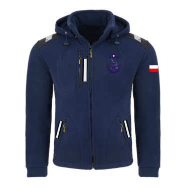 Rejsowy Polar z kapturem Premium — Pomorski Związek Żeglarski