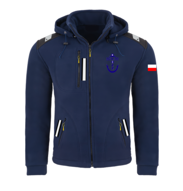 Rejsowy Polar z kapturem Premium — Przemyski Okręgowy Związek Żeglarski