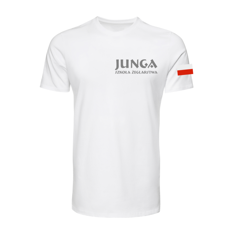 Męski T-shirt — Szkoła Żeglarstwa Junga