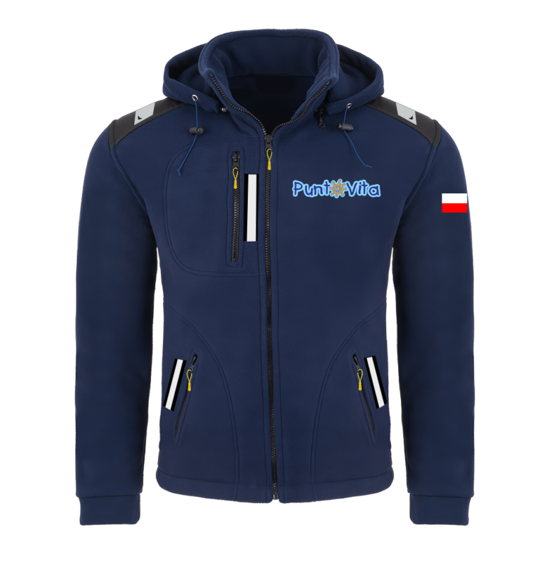 Rejsowy Polar z kapturem Premium — Szkoła Żeglarstwa PuntoVita