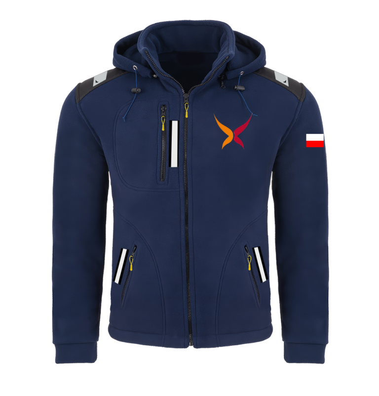 Rejsowy Polar z kapturem Premium — Szkoła Żeglarstwa Szekla