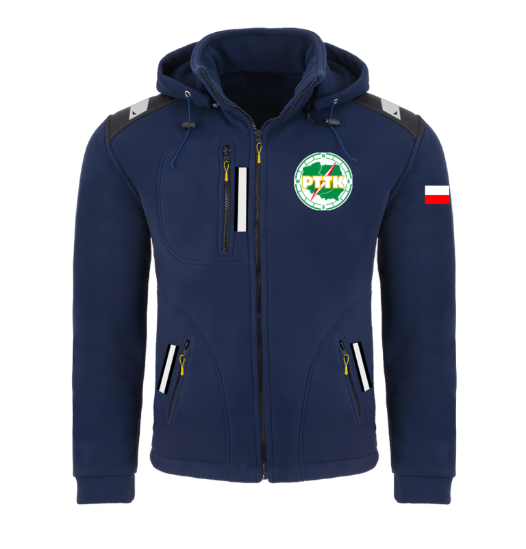 Rejsowy Polar z kapturem Premium — Yacht Club PTTK Beskid Nowy Sącz