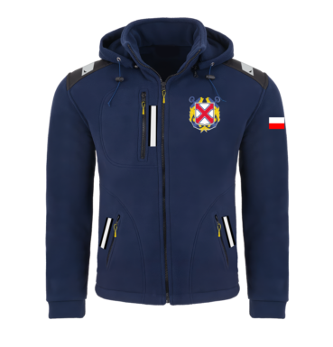 Rejsowy Polar z kapturem Premium — Yacht Klub Polski Sława